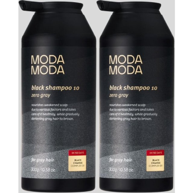 Modamoda Zero Gris Noir 10 Pêche Soin Shampooing 3ème Génération 300g Lot de 2 NONE black