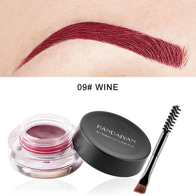 HANDAIYAN 12 Farben wasserdichte Augenbrauencreme, professionelles Eyeliner-Augenbrauen-Gel, hohe Augenbrauentönung, schwarze Augenbrauen-Make-up-Tools 09