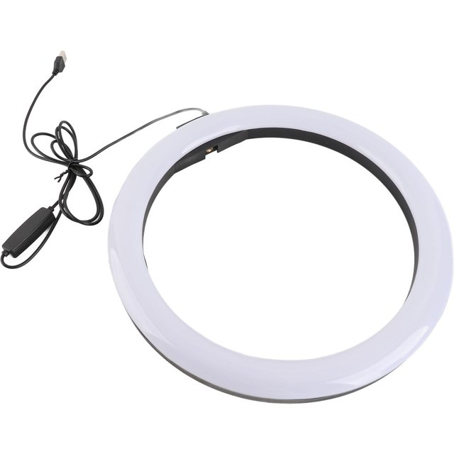 LJJ 30 12W 12 Zoll 160 LEDs Dimmbare Kreislicht 3200K 5600K für Make-up mit Kugelkopf-Handyhalter