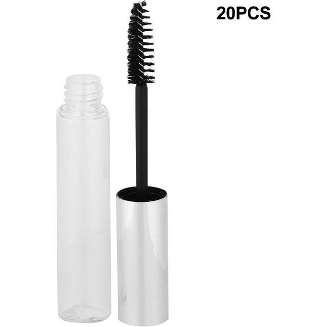 20 pièces Tube de Mascara Vide Récipient Rechargeable Flacon Distributeur d'Huile pour Croissance des Cils white