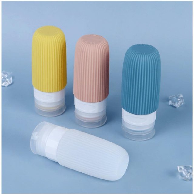 Silikonflasche Duschgel Shampoo Tragbare Reise Leere Flasche Reise Squeeze Soft Emulsion Flaschenset 60ml weiß