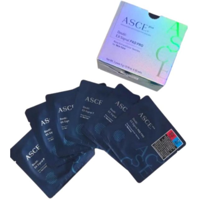 ASCEplus Doub Rose Exosomen Behandlungs-Pads 3000ppm 30 Beutel Hautpflege gray