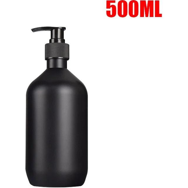 300/500ML Mattschwarzer Flüssigseifenspender Nachfüllbarer Behälter für Shampoo, Spülung, Körperlotion für Badezimmerzubehör el