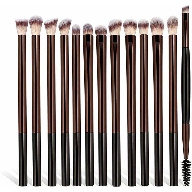 5/6/8/10pcs Ensemble de Pinceaux de Maquillage Naturels pour les Yeux Pinceau Détail Fard à Paupières Pinceau Maquillage Blanc Ultra Doux Fard à Paupières Eyeliner Outil de Maquillage