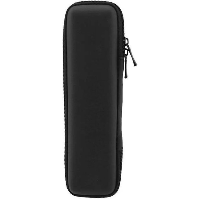 Schwarze Stiftebox mit Hartschale, minimalistisches Federmäppchen, Aufbewahrungstasche aus Netzgewebe für Kopfhörer, Make-up-Pinsel, Bleistiftetui mit Reißverschluss, Schulbedarf Large black