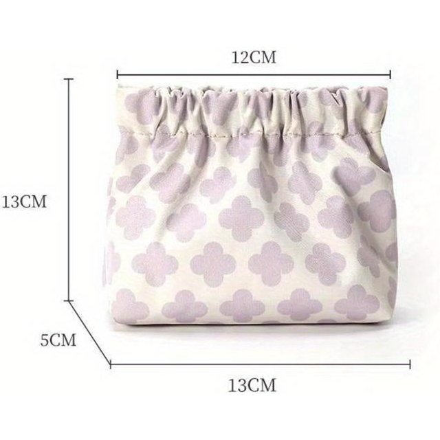 Blume Frauen Niedliche Lippenstifttasche Reise Damenbindenbeutel Aufbewahrungstaschen Mode Münz- Kopfhörer Kosmetiktasche Organizer Etui Taschen licht lila