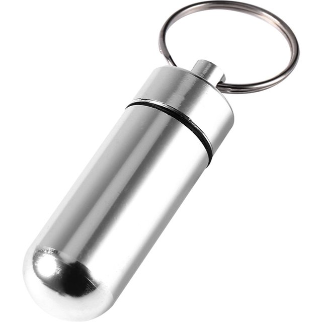 Portapillole da Viaggio Impermeabile Mini Portachiavi Scatola Contenitore per Compresse Custodia Contenitore per Medicine Profumo gray