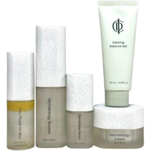 INCELLDERM Renewal Hautpflege 5-teiliges Set Booster Serum Creme Beruhigendes Gel-Spray white
