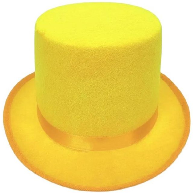 Chapeau Haut à Bord Roulé Chapeau à Haut Plat Chapeau de Magicien Adulte Unisexe Couvre-Chef pour Mascarades L