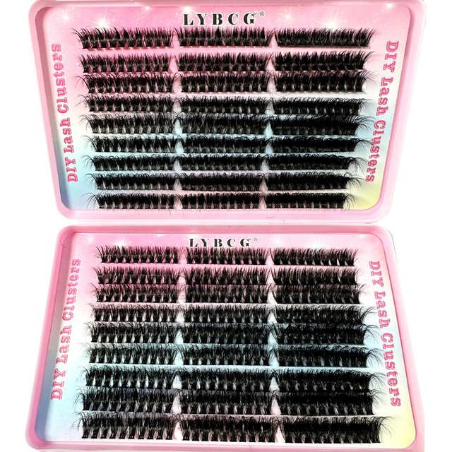 54Reihen 30D-100D 5D Flauschige Dicke Wimpern-Büschel 9-16mmMix Zarte Einzelwimpern Verlängerungen Büschel DIY Make-up Falsche Wimpern D&0.07mm&MIX
