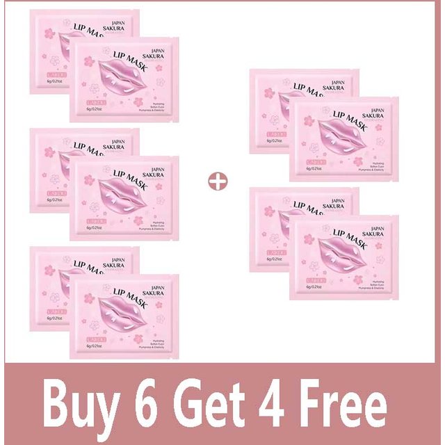 Sakura Feuchtigkeitsspendende Lippenmaske Peeling Reparierend Lindert Trockenheit Mildert Fältchen Feuchtigkeitsspendend Pflegend Make-up Koreanische Lippenpflege