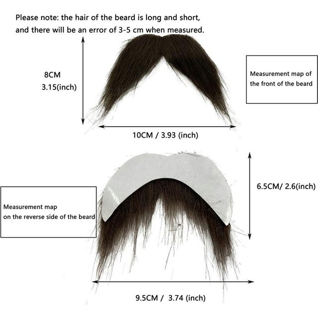 Kits de sourcils, accessoires de cosplay, décoration, fausse moustache, poils du visage pour activités de club, mascarade, fête costumée, Halloween, homme black