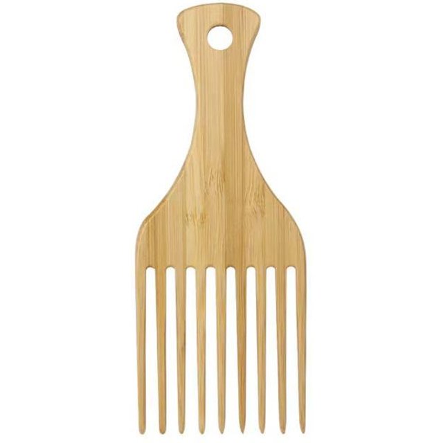 1 Stück Natürlicher Bambus Holz Kamm Anti-Statisch Afro Gabelkämme Bartkamm Männer Frauen Antistatischer Haarkamm aus Holz Haarpflege Werkzeug beige