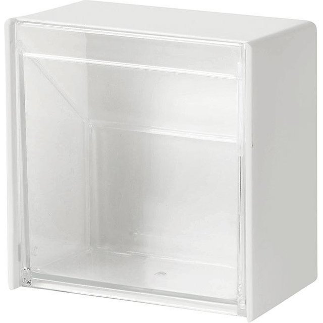 Badezimmer-Organizer, wandmontierter Wattepad-Halter, Make-up-Organizer-Box, Kunststoff-Aufbewahrungsbehälter für Tupfer weiß