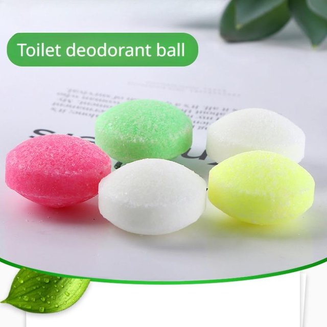 5 STÜCKE Bunte EVA Zitrone Geruch Urinal Toilette Deodorant Ball Toilette Luftreinigung Duft Ball Zimmer Lufterfrischer green