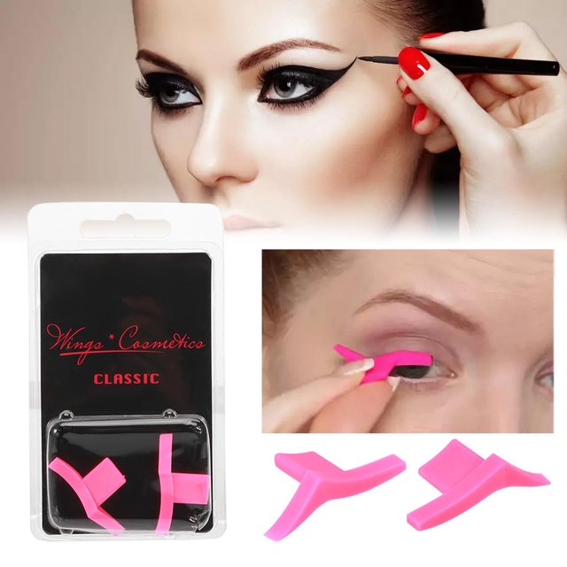 Tampon Eyeliner Ailé Pochoir Eyeliner Classique Sceau Aile Yeux Modèle Outil Cosmétique Dramatique white