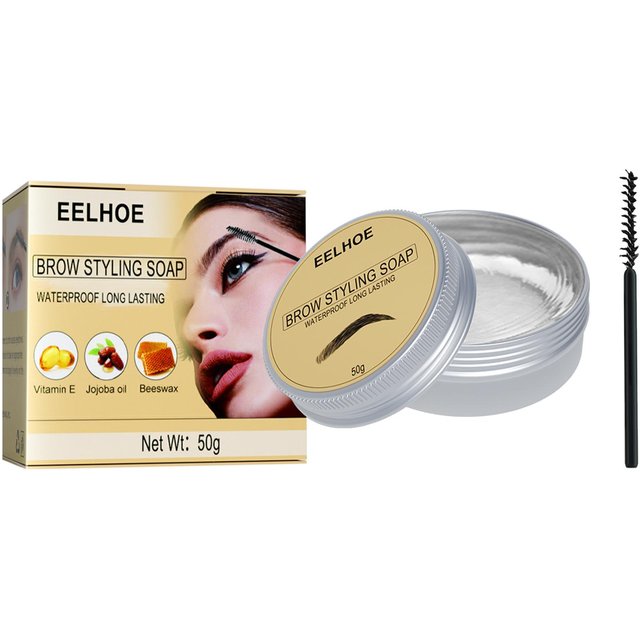 Dreidimensionale Augenbrauen-Stylingcreme aus Kunststoff, farblos, transparent, erfrischend und langlebig, natürliches Make-up 50g gray