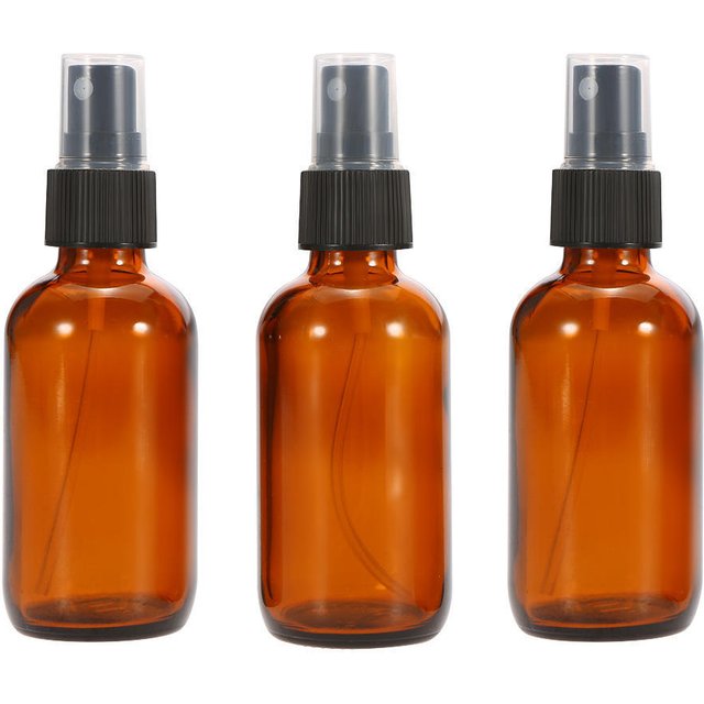 Anself 3 Pezzi 50ml Flacone Spray in Vetro per Olio Essenziale Profumo Nebulizzatore Strumento gray