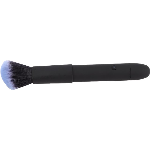 Elektrischer Make-up-Pinsel Wiederaufladbar 10 Vibrationsstufen Foundation-Pinsel für losen Puder Rouge Schwarz black