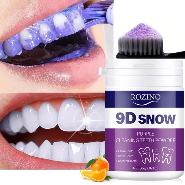 9D White Teeth Whitening Powder Sofortige Aufhellung Fleckenentfernung Zahnschmelz Sicherer frischer Atem Zahn Tiefenreinigungspulver blue