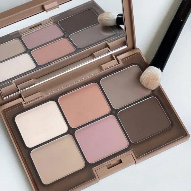6 Farben LidschattenEyeshadow Contouring Powder Grau Rosa Lidschatten Augen Make-up Kosmetik gray