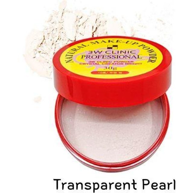 3W Clinic Natürliches Make-Up Puder Ölkontrolle Finishing Gesichtspuder 30g Transparent Pearl red