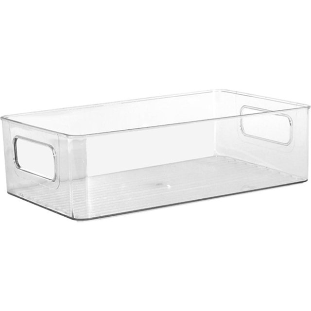 Desktop Storage Box Große Kapazität Cosmetic Organizer Fall Acryl für Home Zimmer white