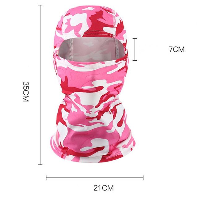 Balaclava Tactique Masque Facial Été Refroidissant Cache-cou Randonnée Écharpes Messieurs Moto Vélo Casque Capuche Bande Protection Solaire Utilisation Pratique pink