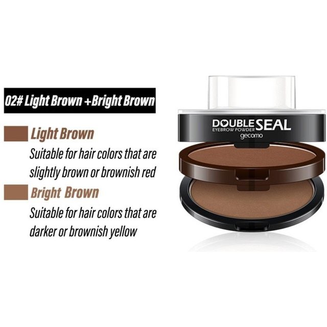 Perfekte Form 2 Farben Augenbrauenstempel Schnelles Make-up Faule Person Augenbrauenstempel Make-up-Anfänger 02 black
