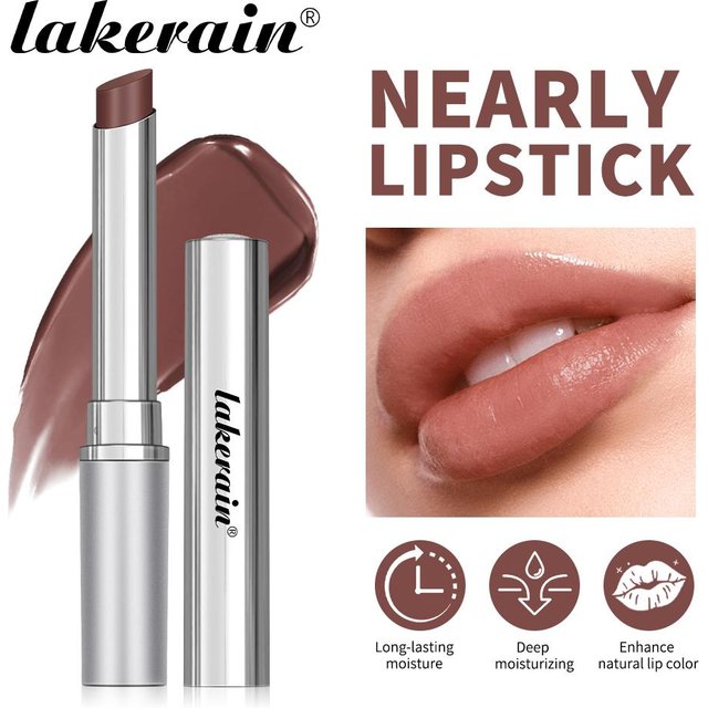 Lakerain Nahezu Lippenstift Aufpolsternder Glanz Feuchtigkeit Wasser Komfortabel Nähren Ultra Glanz Nicht an Tasse haftend Lippenpflegeprodukte brown