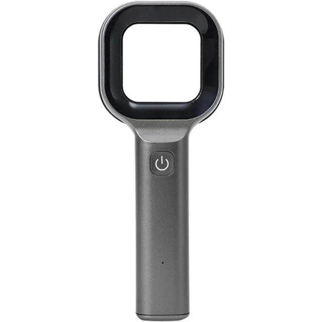 Woodlampe Hautanalysator Tragbarer Gesichts-Salon-Schönheitsanalysator UV-Handlampe zur Hauterkennung bei Haustierkatzen und -hunden Hautpflege grau