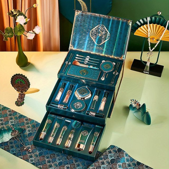 23-teilige Premium Luxus All-in-One Make-up Geschenkbox Komplette Kosmetik-Make-up-Kollektion Perfektes Geschenk für Frauen Freundin Ehefrau Mutter Tägliches Schönheits-Make-up-Set blue