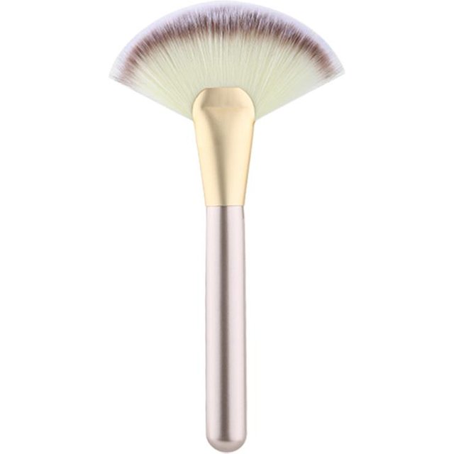 1pcs Grand Pinceau Éventail Pinceaux de Maquillage Poudre Visage Fond de Teint Blush Correcteur Pinceau Outils Cosmétiques beige