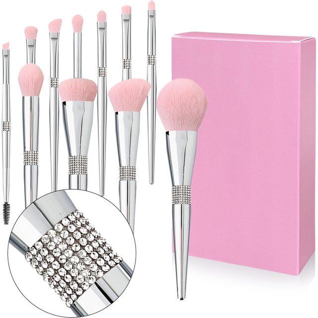 11 stücke Make-Up Pinsel Set Tragbare Kleine Set Pinsel Anfänger Pulver Lidschatten Pinsel weiß