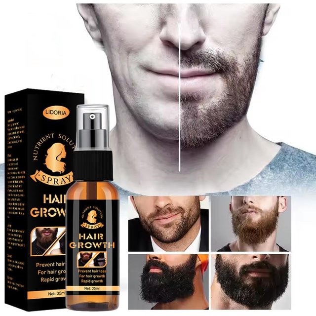 Schnelles Bartwachstumsserum für Männer Fördert Bartnachwachsen Dicker Länger Voller Anti-Haarausfall Ätherisches Öl Haarpflegeprodukt gray