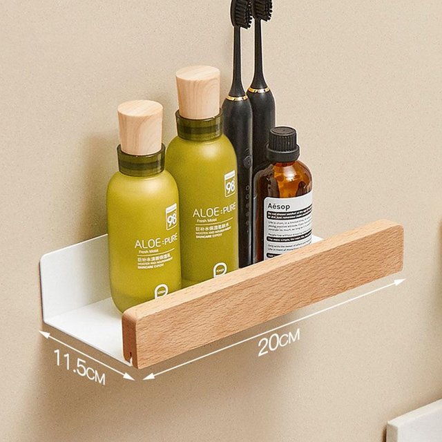 Massivholz Weiß Badezimmerregal Eckregal Dusche Shampoo Kosmetikregale Küchenregal Badezimmerzubehör yellow