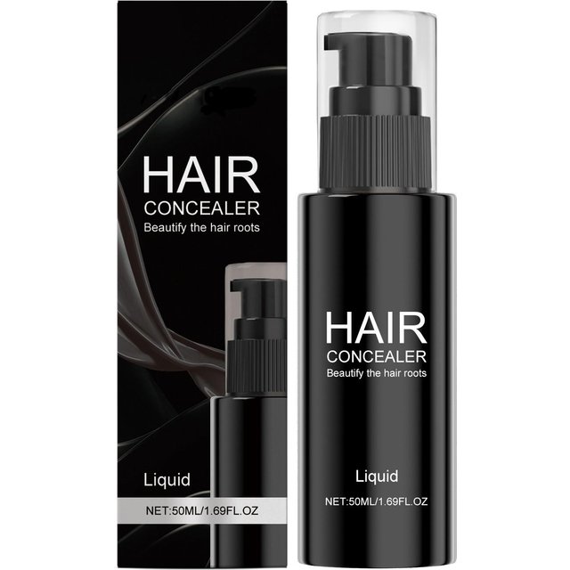 Haar-Concealer, Haarschönheit, Braun, Schwarz, Retusche, graues Haar, Haarpony, Schatten, hohe Stirn, Retuschepaste, 50 ml One Size black