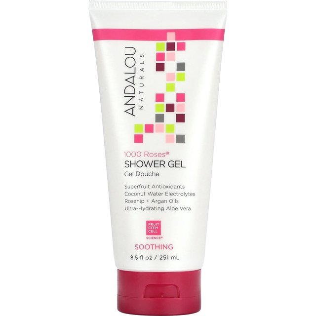 Andalou Naturals, Duschgel, 1000 Rosen, Beruhigend, 251 ml (251 ml) white