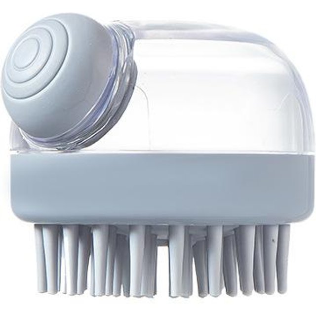 Kopf-Kopfhaut-Massagebürste, Silikon-Shampoo-Bürste, Haarwaschkamm, Bürste, Kopfhaut-Massagebürste grau