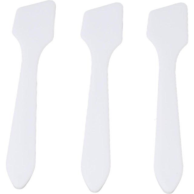 3 Stück Gesichtscreme Maske Spatel Set Professionelle Schönheit Hautpflege Kunststoff Kosmetikspatel white