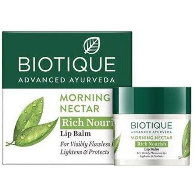 Baume à lèvres nourrissant (12g), Morning Nectar Rich Nourish Lip Balm Biotique 6.262499999999999 blue