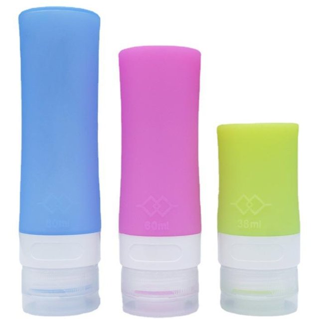Reise-Silikagel-Quetschflasche Tragbarer Behälter für Shampoo-Lotion für Kosmetik-Duschgel-Waschset 38ml 1pcs grün