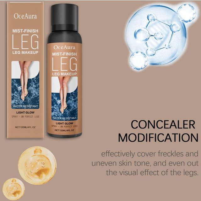 Bein-Spray Wasserdicht Kein Abfärben Bein Körper Narben Abdecken Make-up Langanhaltende Körper-Foundation Für Verschiedene Narben 120ml One Size white
