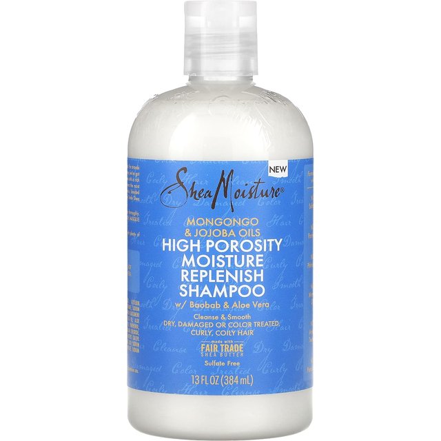SheaMoisture, Feuchtigkeitsspendendes Shampoo für hochporöses Haar, Mongongo- und Jojobaöl, 13 fl oz (384 ml) white