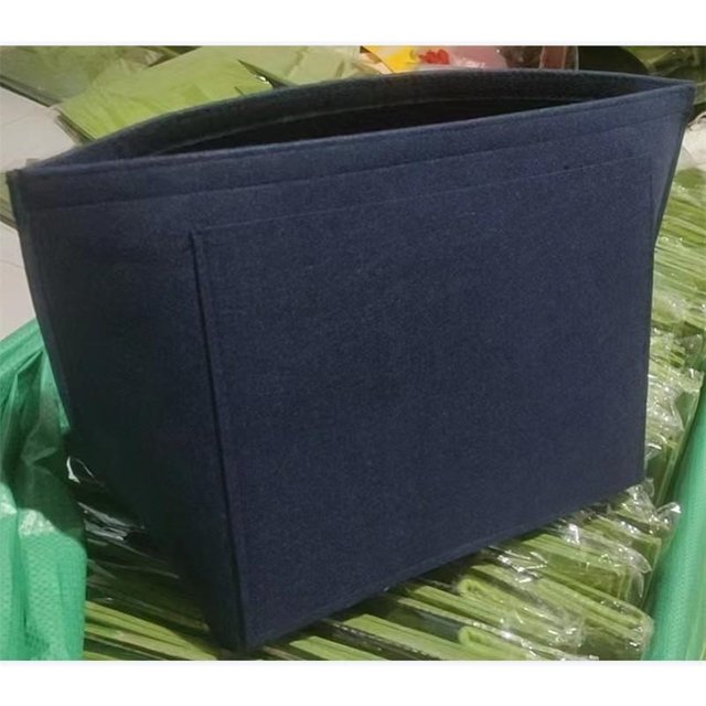 Filz-Einsatztasche passend für Handtaschen-Futtertasche Filzstoff Make-up-Tasche Unterstützung Reise Tragbarer Einsatz Geldbörsen-Organizer M blau