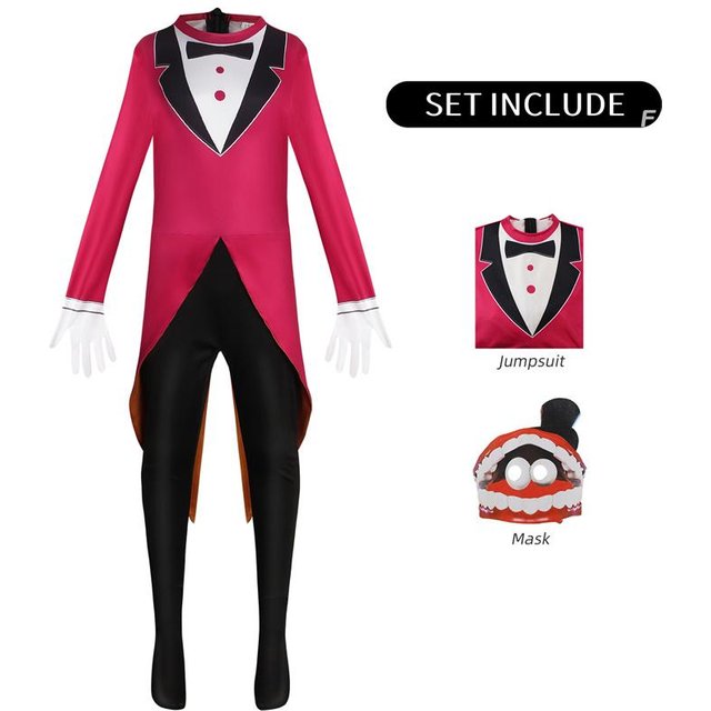 Le Cirque Numérique Incroyable Pomni Costume de Cosplay le cirque des monstres Jax Uniforme de Carnaval Caine Costumes d'Halloween Jeu de Mascarade 110 red