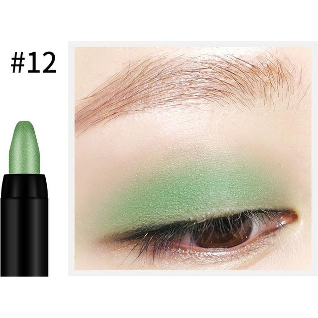 Fard à paupières perle naturel longue durée, Eyeliner, bâton scintillant, stylo ver à soie, outil de maquillage de beauté pour femmes, crayon à reflets cosmétique 12 beige