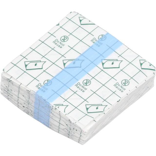 100 Stück Einweg Make-up Handpalette Wasserdicht Selbstklebend Foundation Mischpalette 8 x 8cm white