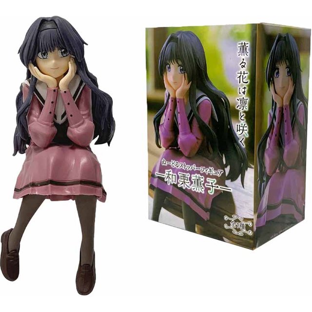 Anime La Fleur Parfumée Fleurit avec Dignité 14cm Personnage d'Anime Kaoruko Waguri Stopper de Nouilles Figurine Modèle Cadeaux de Noël
