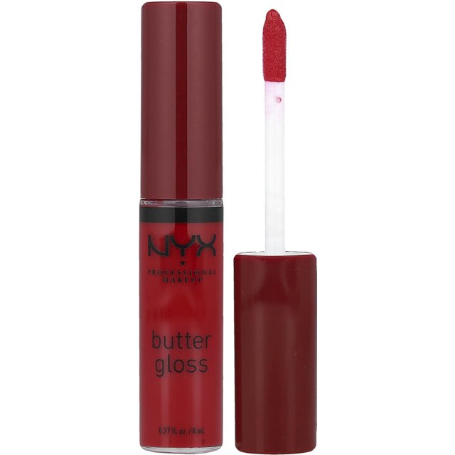NYX Professional Makeup, Butter Gloss, Lippen-Gloss, 20 Red Velvet, 8ml (0,27 fl oz) brown